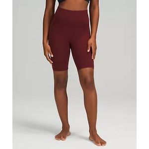 Lululemon Align Shorts Size 6, 8 inches red merlot
